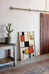 Primary Pulse – Geometric Modernist Splatter Art