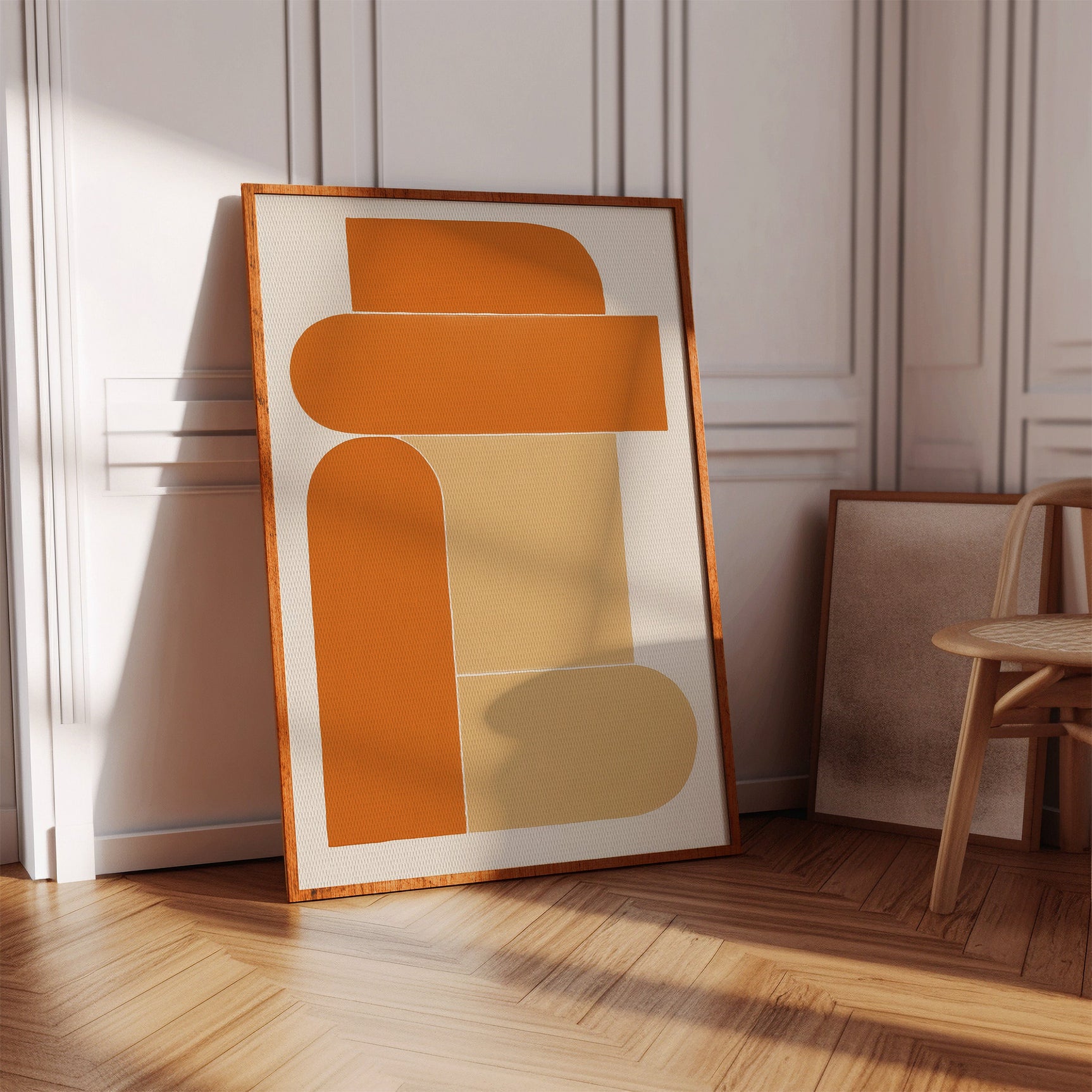 Terracotta Stack – Modern Geometric Abstract Print