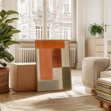 Earthy Harmony - Abstract Geometric Canvas Art