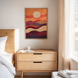 Sunset Serenity: Handmade Textile Wall Art