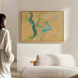 Vibrant Abstract Pastel River Art Print
