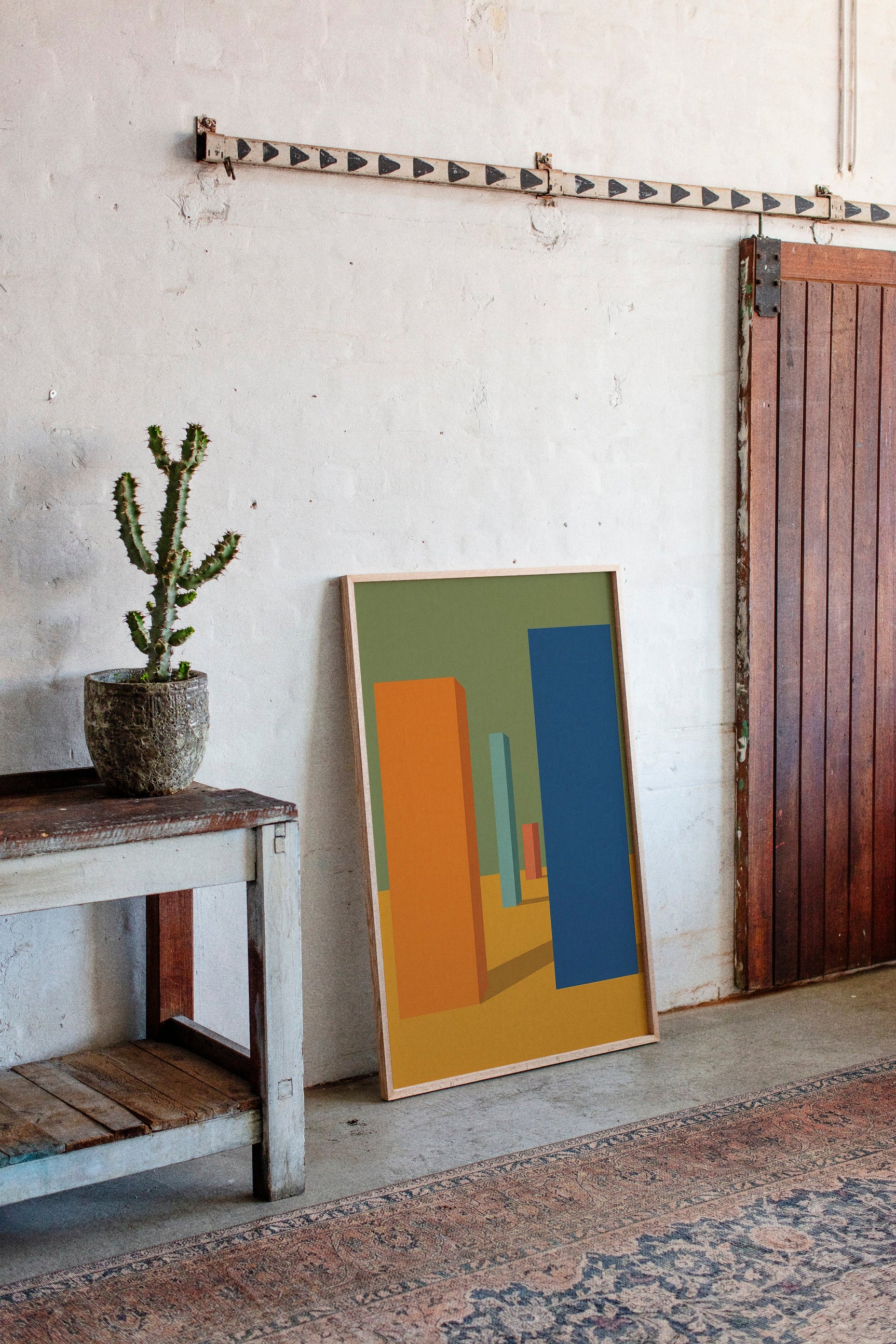 Vibrant Geometric Abstract Canvas Art