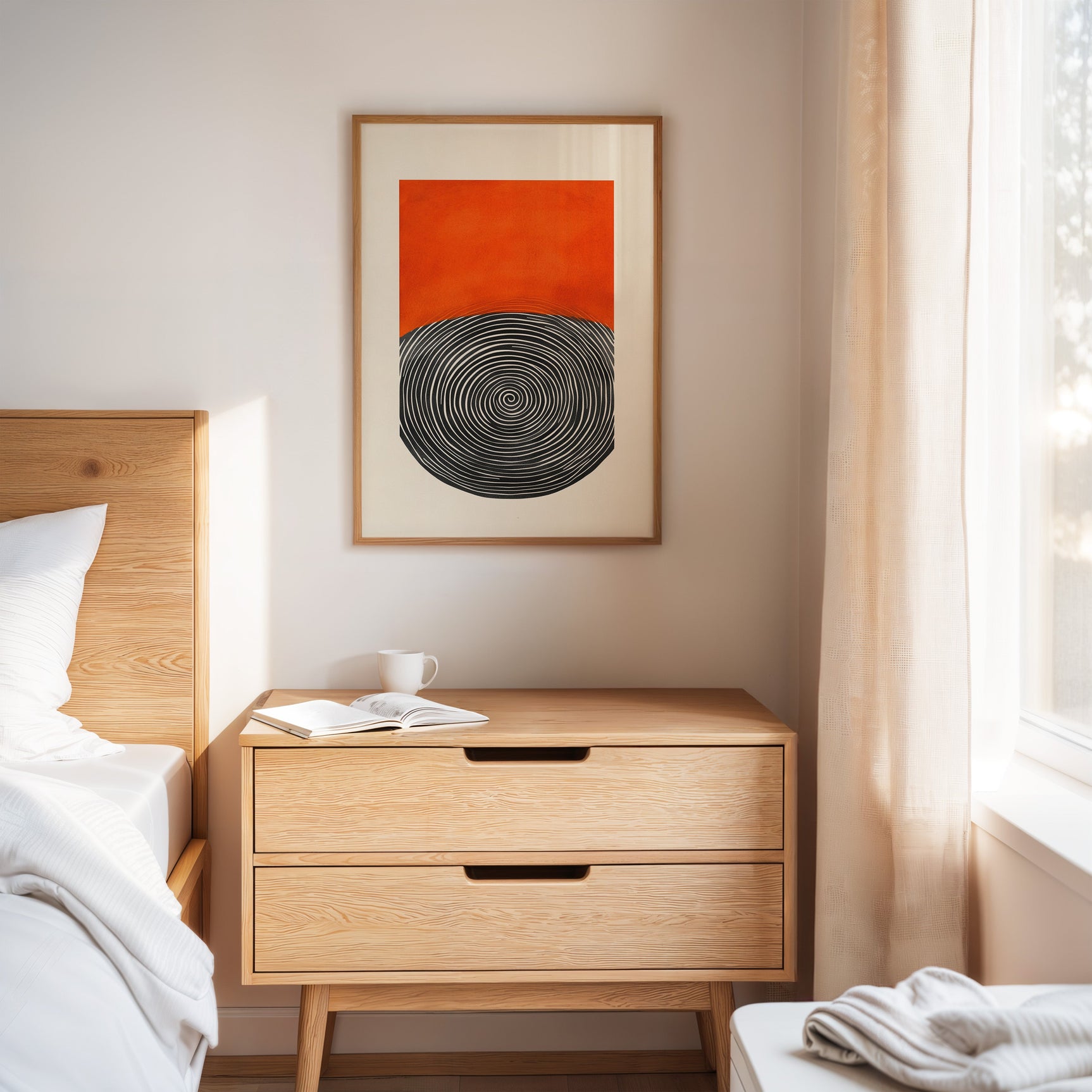 Vortex Sunset - Abstract Geometric Art Print