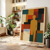 Geometric Harmony - Abstract Human Silhouette Art