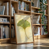 Elegant Ginkgo Leaf Watercolor Art Print