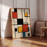 Primary Pulse – Geometric Modernist Splatter Art