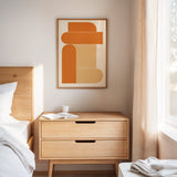 Terracotta Stack – Modern Geometric Abstract Print