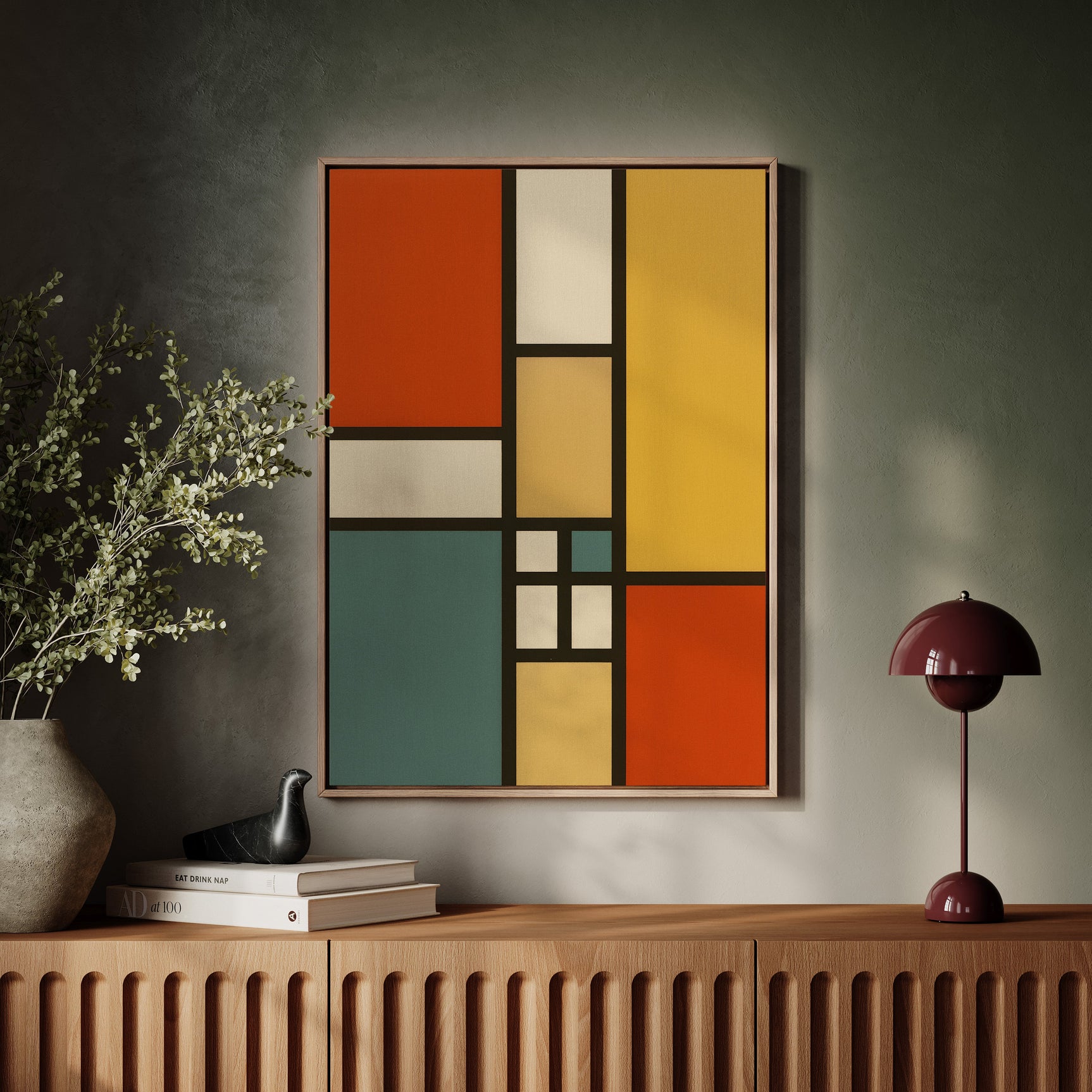 Vibrant Geometric Abstract Art Print