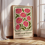 Blossoming Fern - Peony Art Print