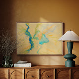 Vibrant Abstract Pastel River Art Print