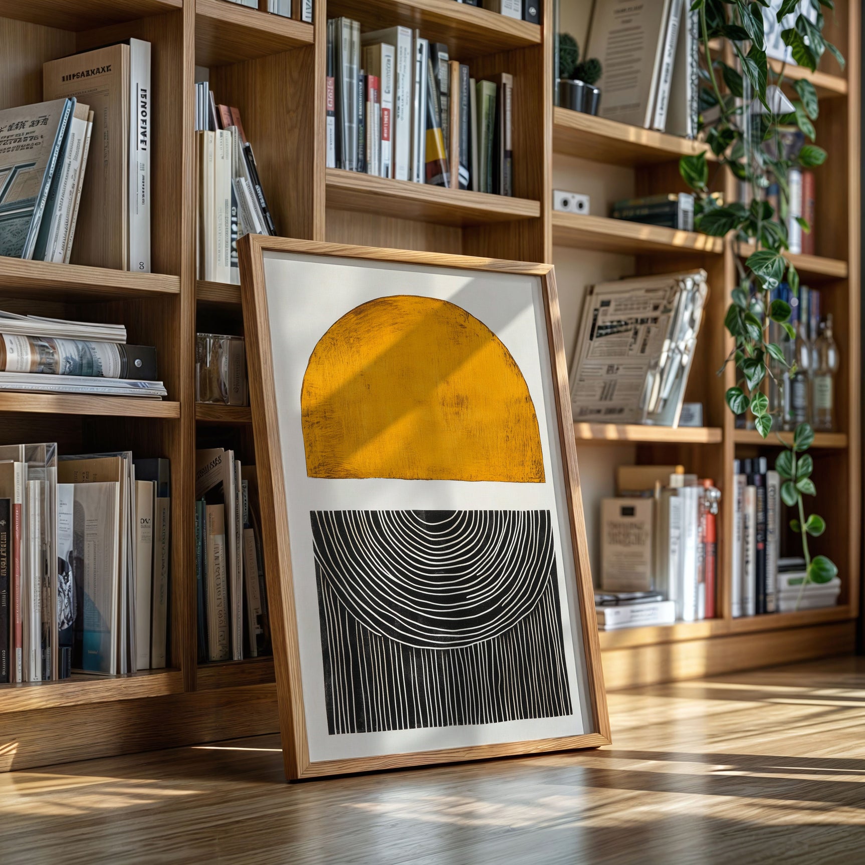 Sunset Log - Minimalist Geometric Art