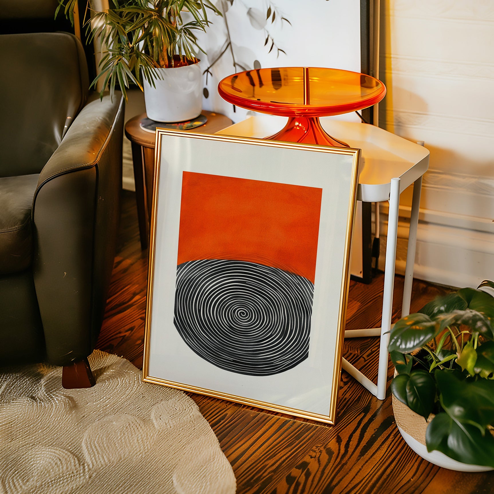 Vortex Sunset - Abstract Geometric Art Print