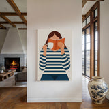Cozy Moments - Minimalist Reading Artwork