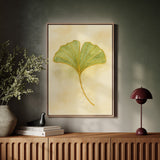 Elegant Ginkgo Leaf Watercolor Art Print