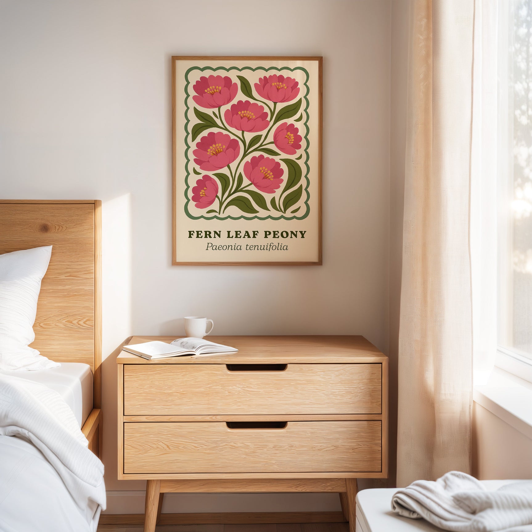 Blossoming Fern - Peony Art Print