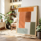 Earthy Harmony - Abstract Geometric Canvas Art