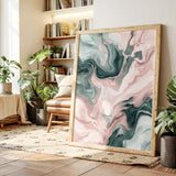 Mystic Waves - Abstract Marble Canvas Art