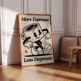 Caffeinated Cheer - Retro Coffee Art Print