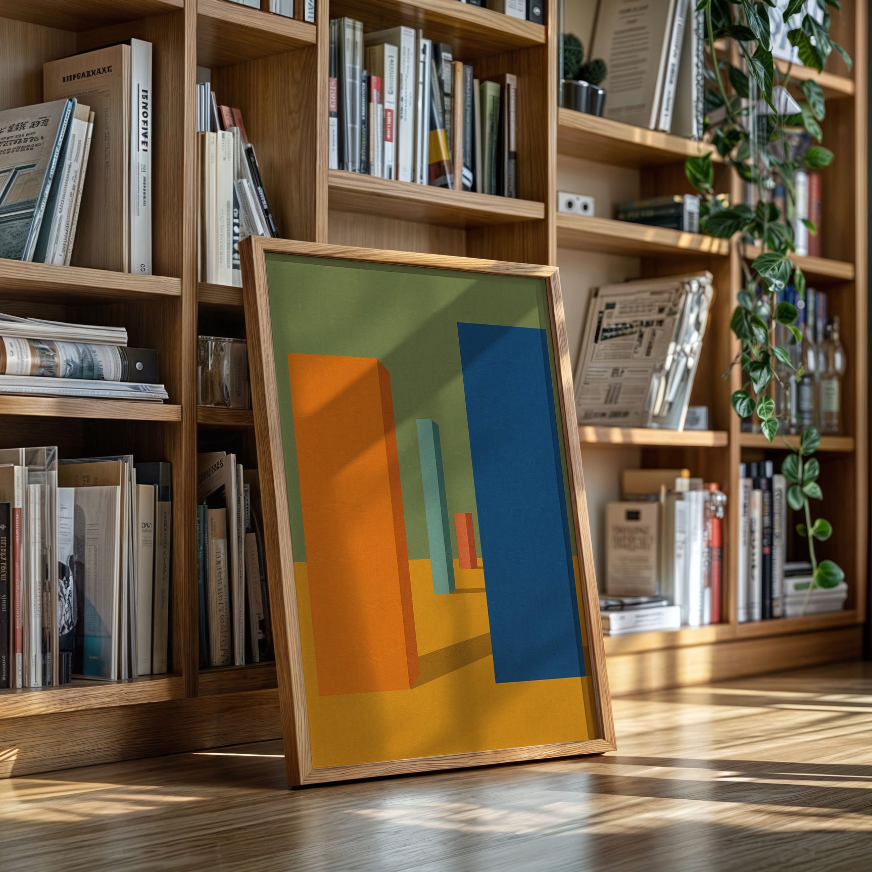 Vibrant Geometric Abstract Canvas Art
