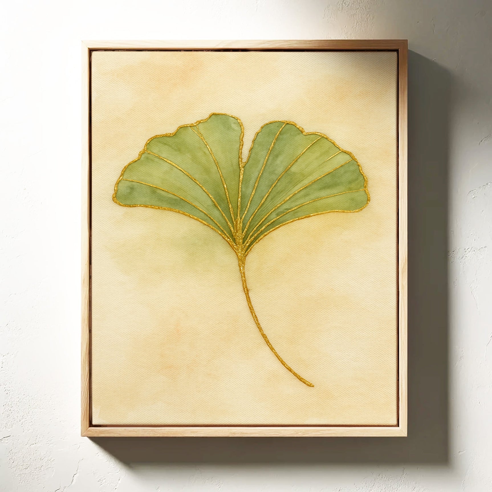 Elegant Ginkgo Leaf Watercolor Art Print