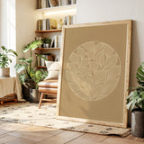 Elegant Leaf Mandala Art Print