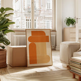 Terracotta Stack – Modern Geometric Abstract Print