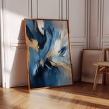 Blue Serenity - Abstract Ocean-Inspired Canvas Art