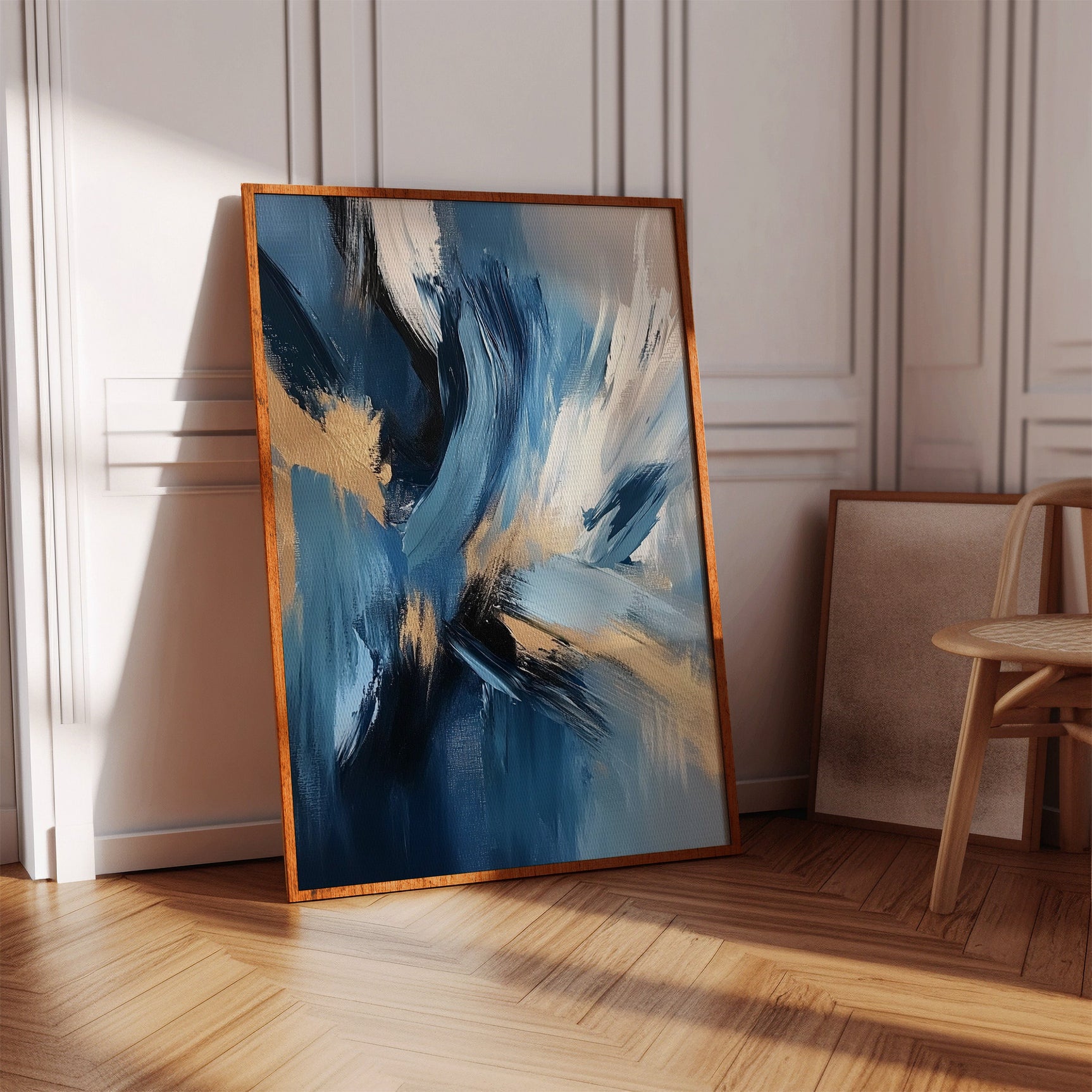 Blue Serenity - Abstract Ocean-Inspired Canvas Art