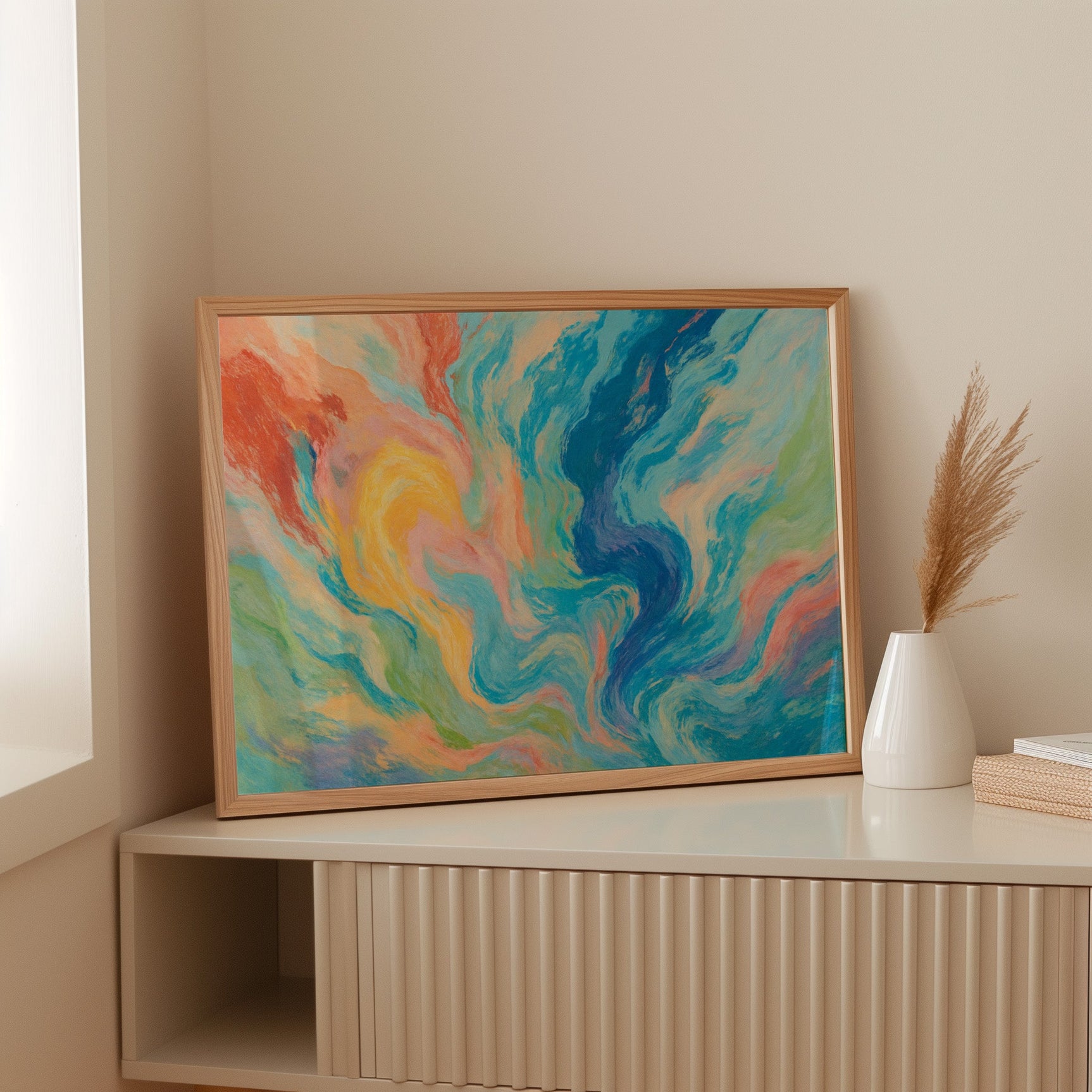 “Color Currents” – Abstract Swirl Painting