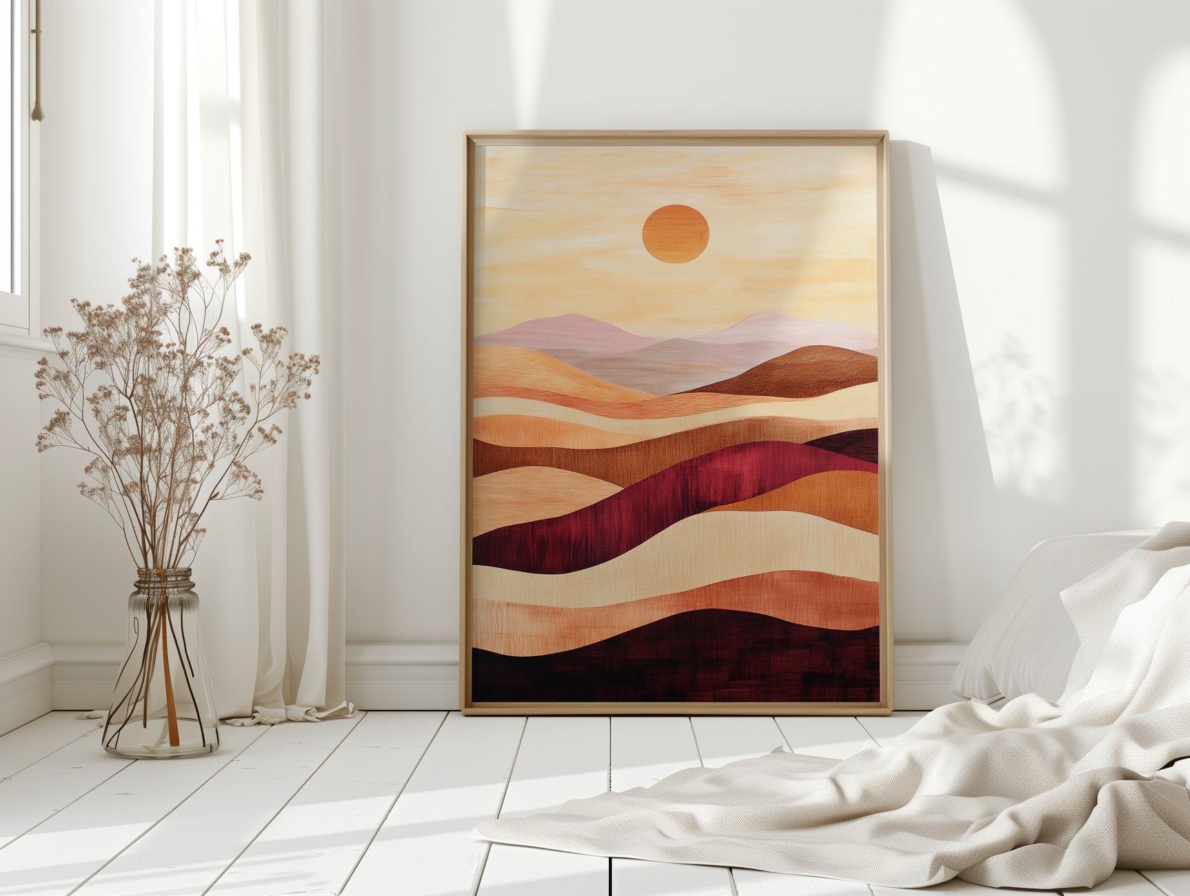 Sunset Dunes - Abstract Landscape Canvas Art
