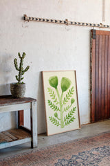 Elegant Green Botanical Watercolor Art Print