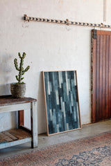 Midnight Panels – Abstract Vertical Woodgrain Art Print
