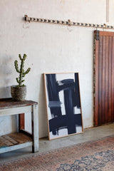Midnight Crossings – Bold Navy Abstract Brush Art