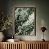 "Emerald Dreams" - Abstract Green Marble Art Print