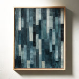 Midnight Panels – Abstract Vertical Woodgrain Art Print