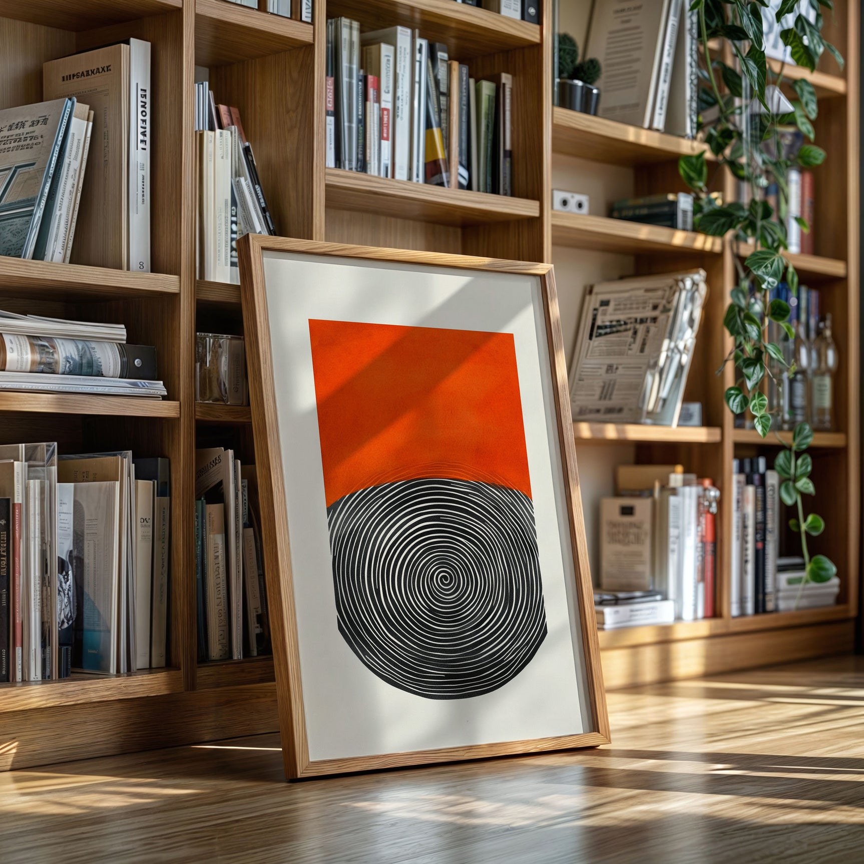 Vortex Sunset - Abstract Geometric Art Print