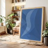 Serene Blue Abstract Art Print