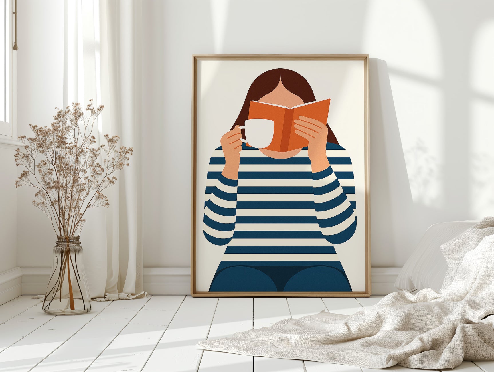 Cozy Moments - Minimalist Reading Artwork