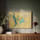 Vibrant Abstract Pastel River Art Print