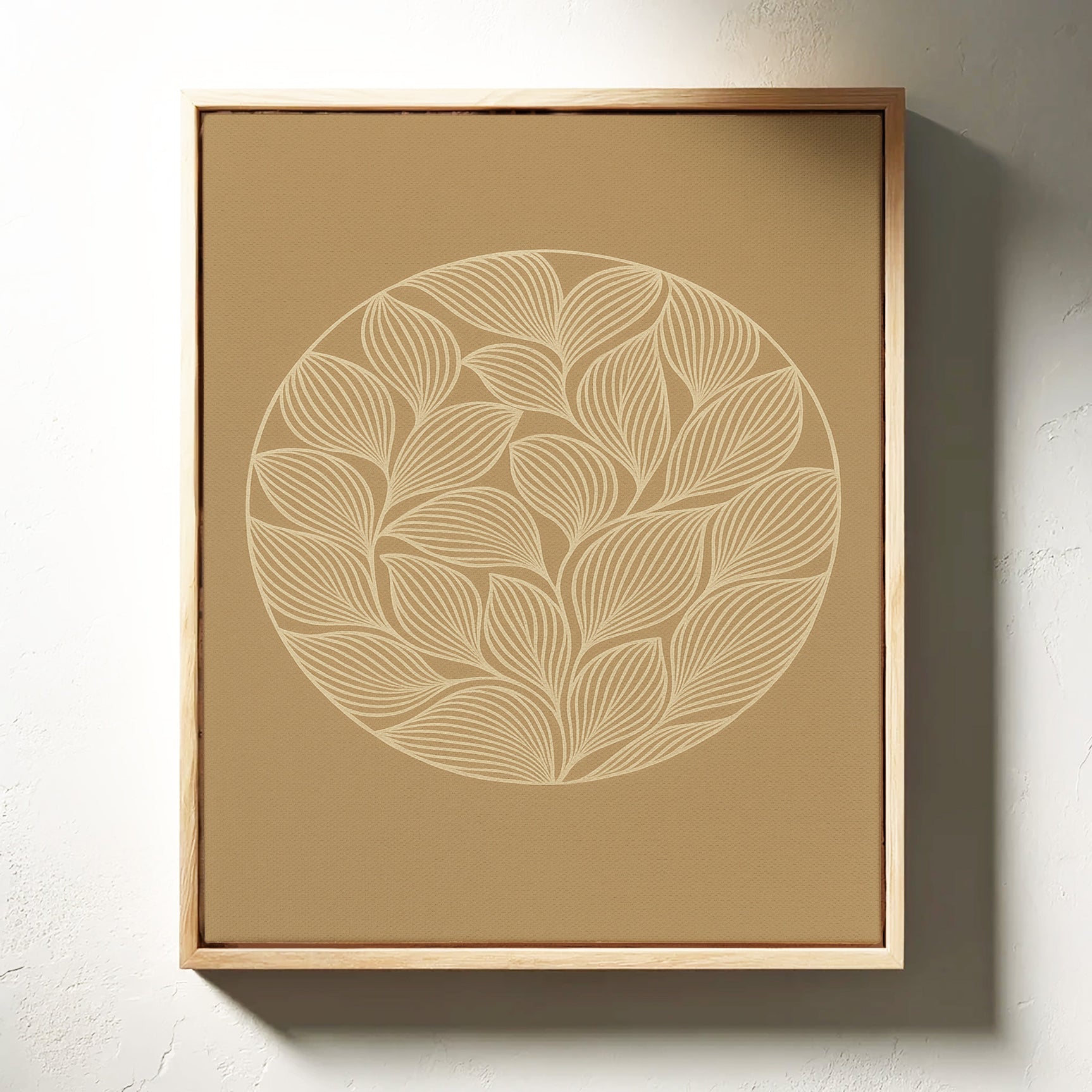 Elegant Leaf Mandala Art Print