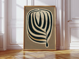 Earthy Elegance - Minimalist Leaf Canvas Art