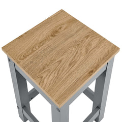 Galley Oak/Gray 3-Piece Kitchen Island and Stool Set - Ornate Home