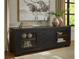 Galliden Black 80" TV Stand - Ornate Home