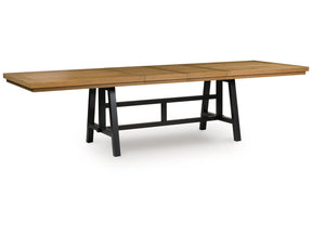 Galliden Black/Brown RECT Dining Room EXT Table (Online Special Price) - Ornate Home