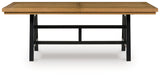 Galliden Black/Brown RECT Dining Room EXT Table (Online Special Price) - Ornate Home