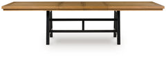 Galliden Black/Brown RECT Dining Room EXT Table - Ornate Home
