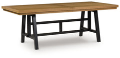 Galliden Black/Brown RECT Dining Room EXT Table - Ornate Home