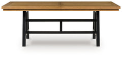 Galliden Black/Brown RECT Dining Room EXT Table - Ornate Home