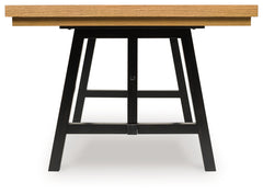 Galliden Black/Brown RECT Dining Room EXT Table - Ornate Home
