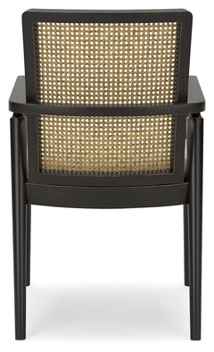 Galliden Black Dining Arm Chair (Set of 2) - Ornate Home